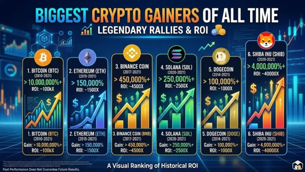 Biggest crypto gainers of all time